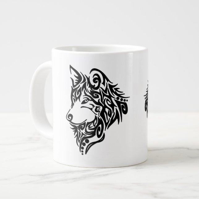Tribal varg jumbo mugg (Framsida vänster)