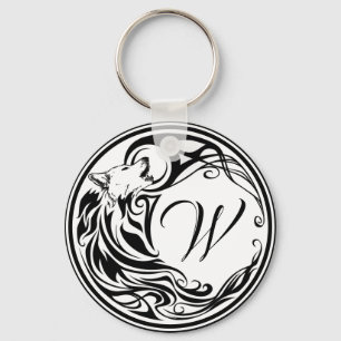 Tribal Varg Monogram Nyckelring