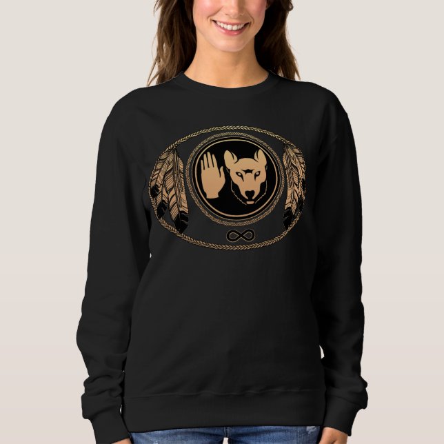 Tribal Varg Shirt Metis Rebebell Art Sweatshirtss T Shirt (Framsida)