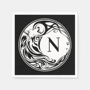 Tribal vargmonogram pappersservett