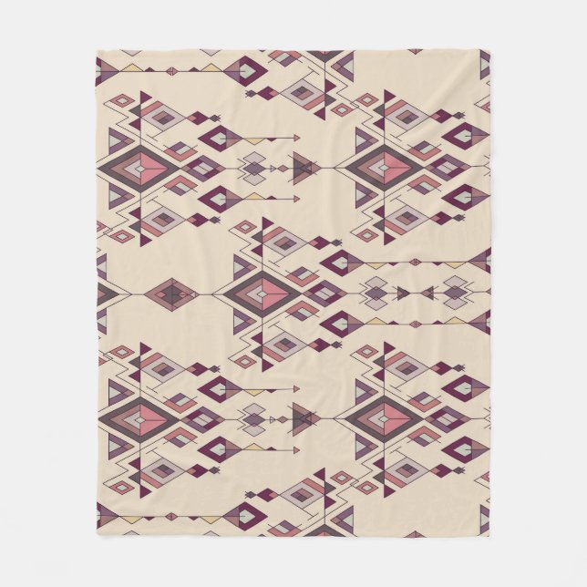Tribal Vintage Ethnic Seamless Aztec Fleecefilt (Framsidan)