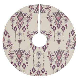 Tribal Vintage Ethnic Seamless Aztec Julgransmatta Borstad Polyester