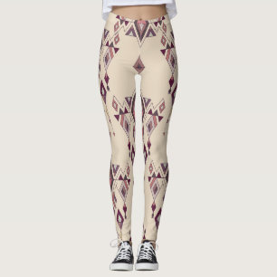 Tribal Vintage Ethnic Seamless Aztec Leggings