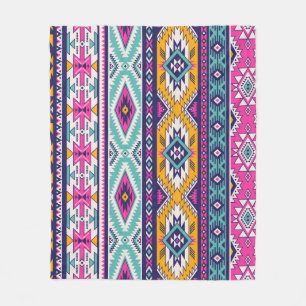 Tribal vintage Navajo: retro mönster Fleecefilt