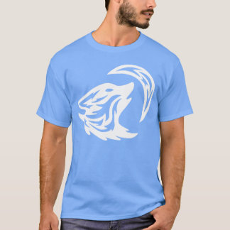 Tribal Vit Vrålande Vargtatuering 70-tals kille T Shirt