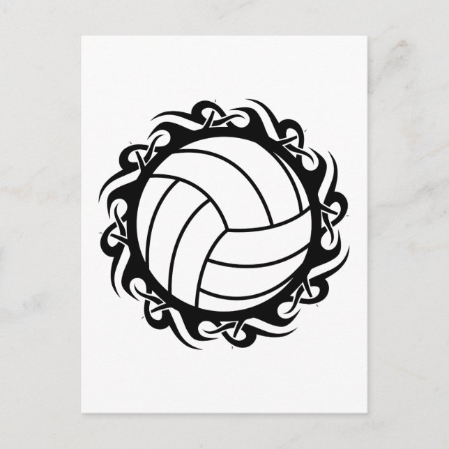 tribal volleyboll vykort (Framsida)