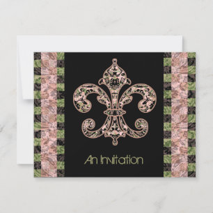 Tribal Voodoo Fleur de lis Inbjudningar