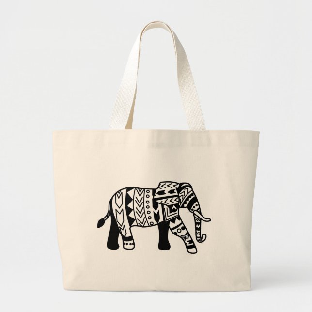 Tribal Walking Elephant Jumbo Tygkasse (Framsidan)