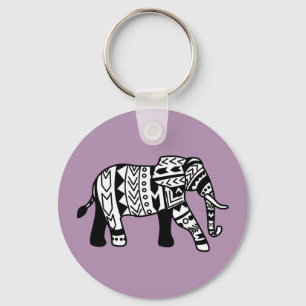 Tribal Walking Elephant Nyckelring