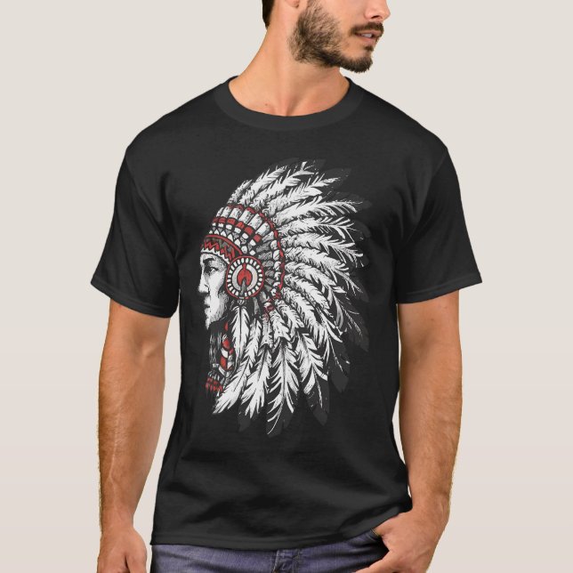 Tribal Warrior Grafik T Shirt (Framsida)