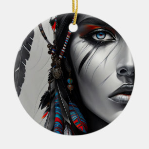 Tribal Warrior Julgransprydnad Keramik