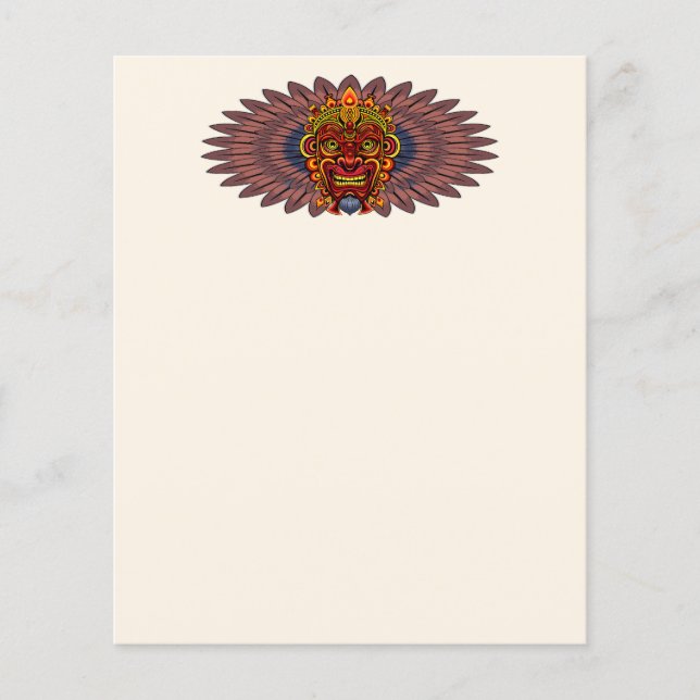 Tribal Warrior Kung Ritual Mask (Framsida)