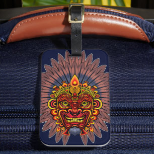 Tribal Warrior Kung Ritual Mask Bagagebricka