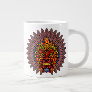 Tribal Warrior Kung Ritual Mask Jumbo Mugg
