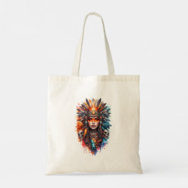 Tribal Warrior Queen Art – Fantasy Huvudbonad Skal Tygkasse