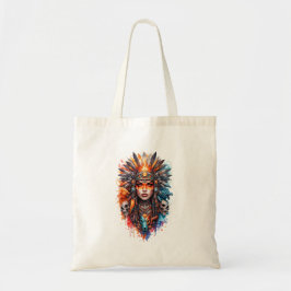Tribal Warrior Queen Art – Fantasy Huvudbonad Skal Tygkasse