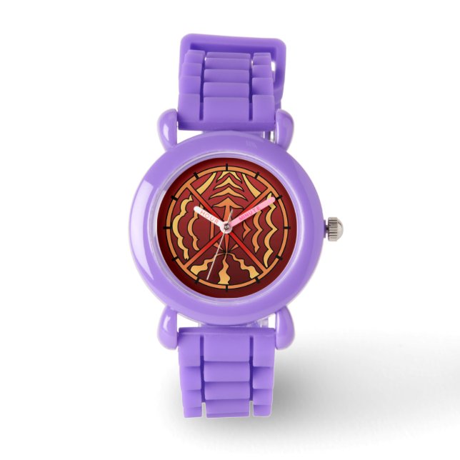 Tribal Watch Andlig Native Art Wrist Watch Armbandsur (Framsida)