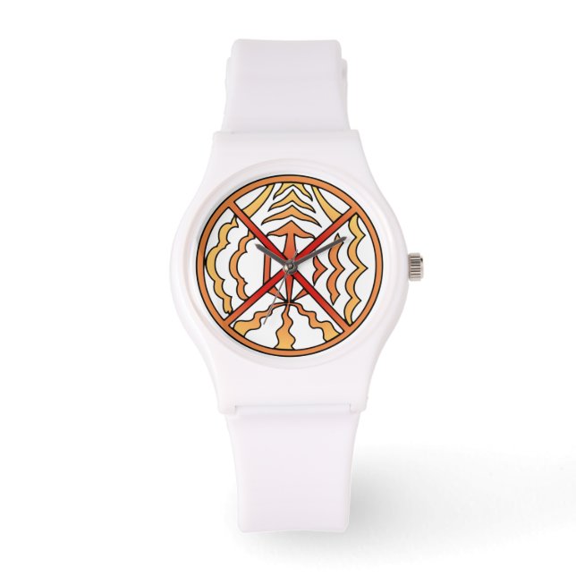Tribal Watch Andlig Native Art Wrist Watch Armbandsur (Framsida)