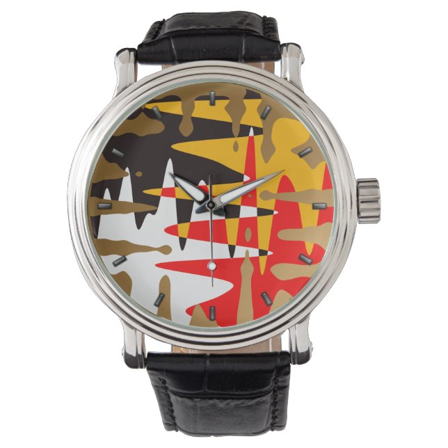 Tribal Watch Modern 4 Nations Art Wrist Watch Armbandsur (Framsida)