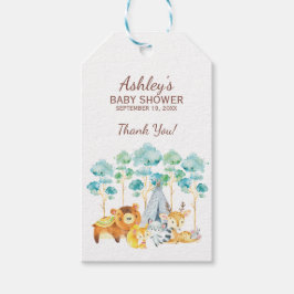 Tribal Woodland Animals Baby Shower Favor Gift Mär Presentetikett