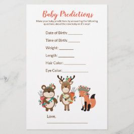 Tribal Woodland Baby Shower Gissningar Spel