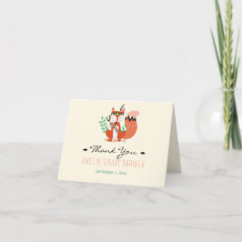 Tribal Woodland Fox Baby Shower - tack för ditt ko
