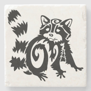Tribal Woodland Raccoon Design Stenunderlägg