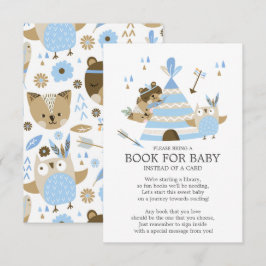 Tribal Woodland Vild en babyåkare Bok för Baby Inbjudningar