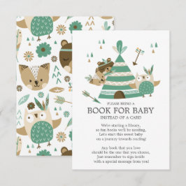 Tribal Woodland Vild en babyåkare Bok för Baby Inbjudningar