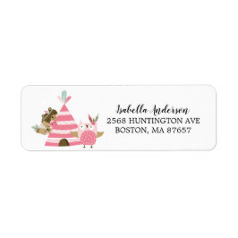 Tribal Woodland Vild One Baby Shower Address Label Returadress Etikett
