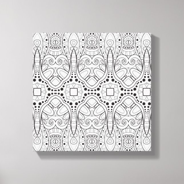 Tribal Zendoodle Design 6 Canvastryck (Framsida)