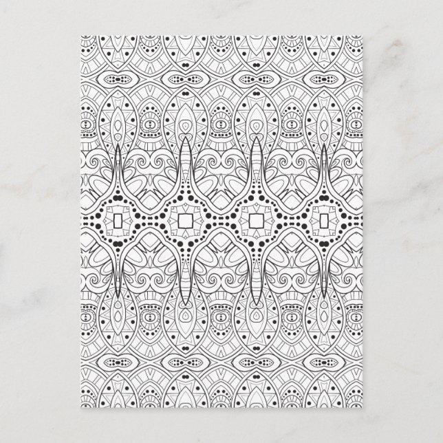 Tribal Zendoodle-design Vykort (Framsida)