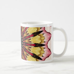 Tribala spjut och försvinnande hjärtan Mandala Kaffemugg