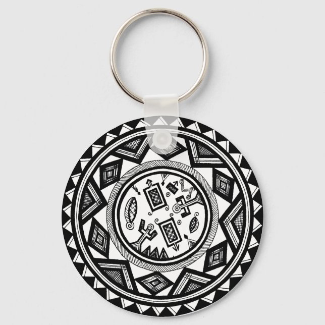 Tribaliska andar nyckelring (Framsida)