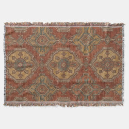 Tribalt Kilim-medaljong Filt