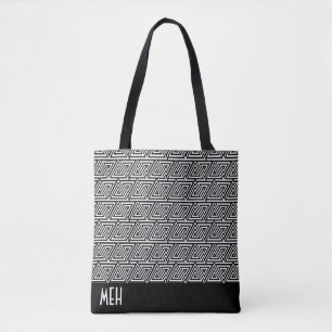 Tribanglade mindre monogram tygkasse