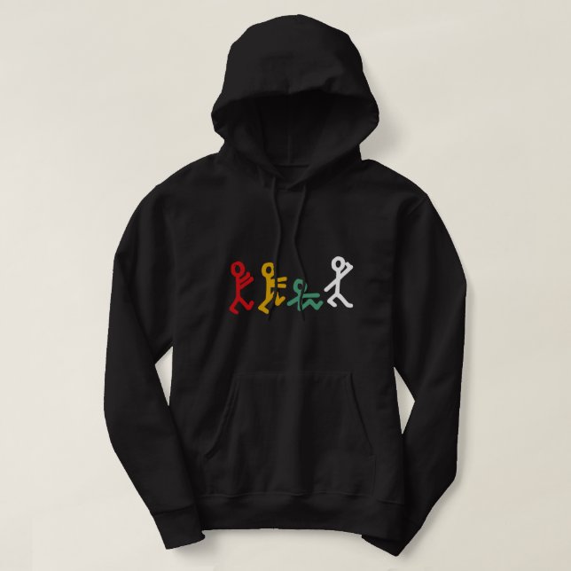 Tribe-anropad begärd Vintage Hoodie (Design framsida)