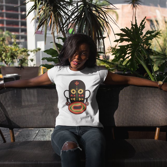 Tribe Mask för munk T Shirt (Skapare uppladdad)