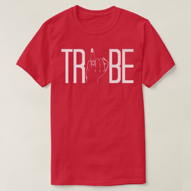 Tribe Ring Finger Bröllop Möhippa Bachelorette del T Shirt (Design framsida)