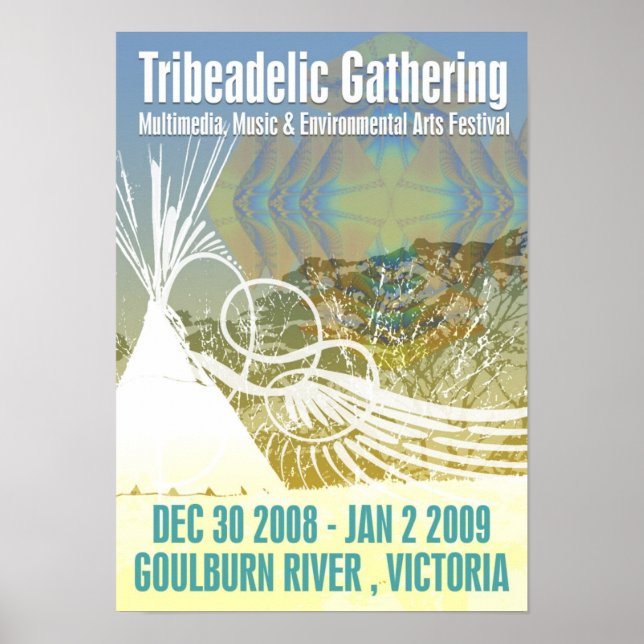 TRIBEADELIC NEW YEAR 2009 GATHERING MINI POSTER (Framsidan)