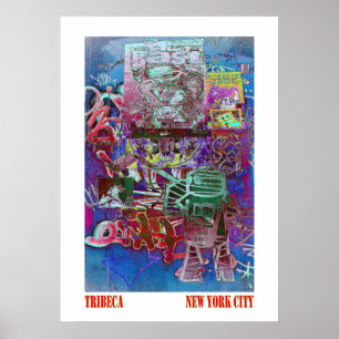 Tribeca gatakonst NYC Poster