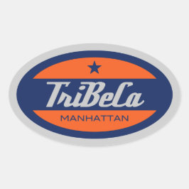 TriBeCa Ovalt Klistermärke