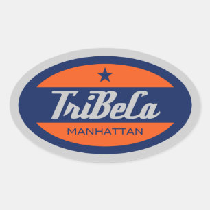TriBeCa Ovalt Klistermärke