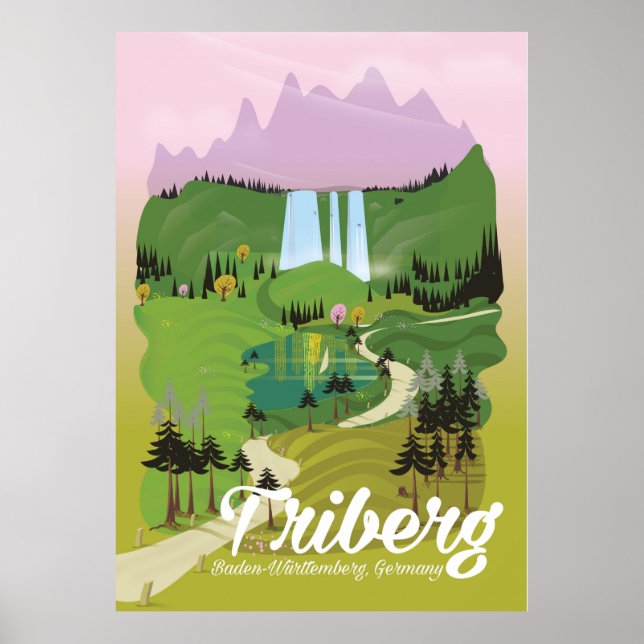 Triberg ,Baden-Württemberg, Tyskland Poster (Framsidan)