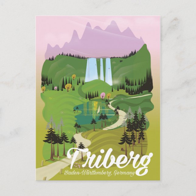 Triberg ,Baden-Württemberg, Tyskland Vykort (Framsida)