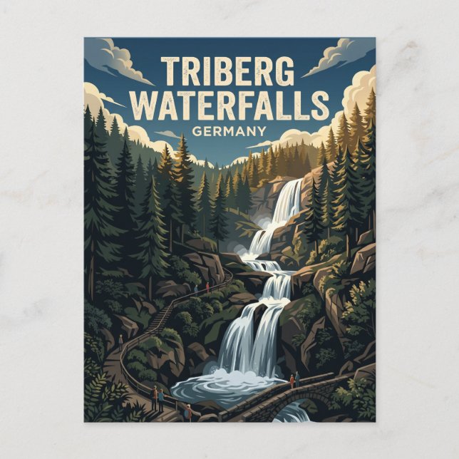 Triberg vattenfall Tyskland Vykort (Framsida)