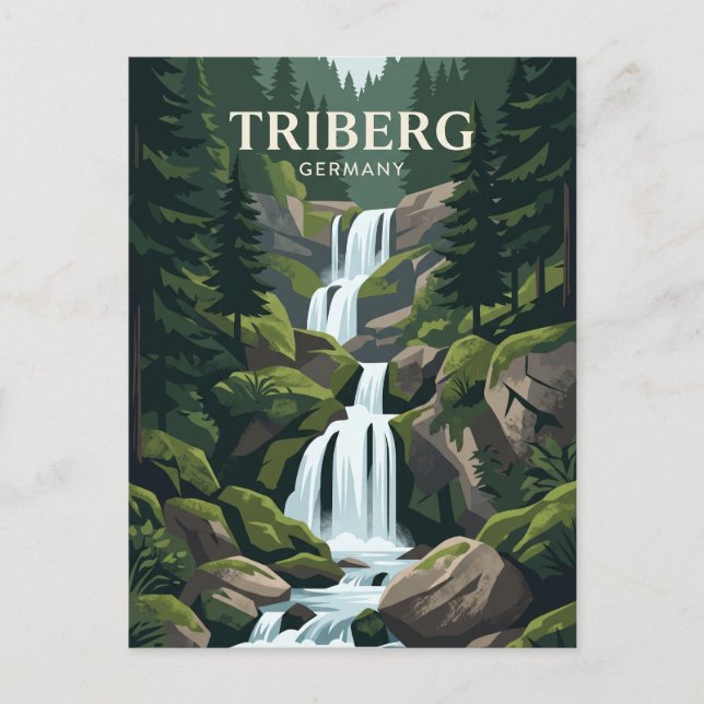 Tribergs vattenfall Tyskland Vykort (Framsida)