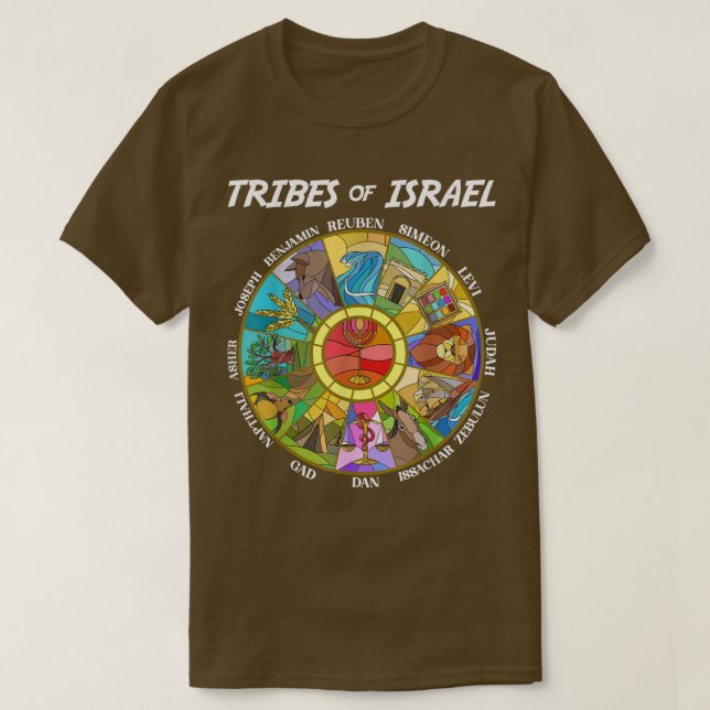 Tribes Of Israel Nation Hebrew Twelve Sons Jewish  T Shirt (Design framsida)