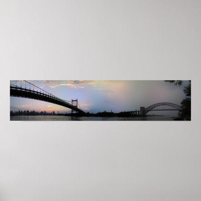 Triborough och helvetet Grind Bridges Panorama Poster (Framsidan)