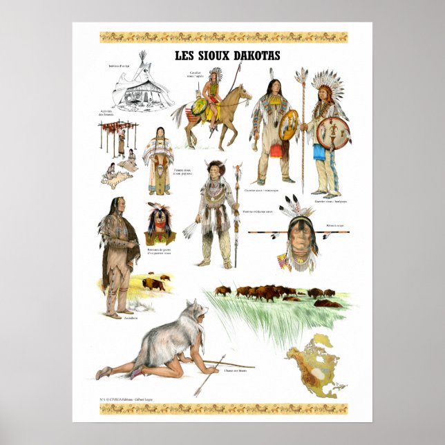 Tribu des sioux Dakota Poster (Framsidan)